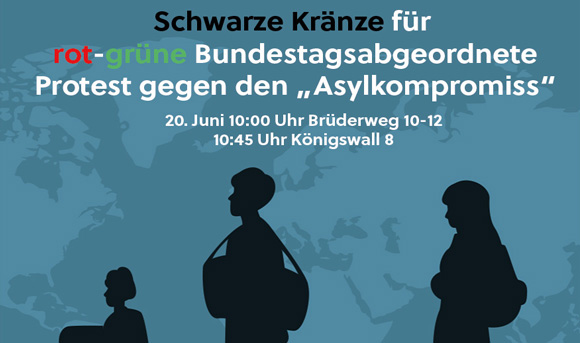 Schwarze Kränze für rot-grüne Bundestagsabgeordnete