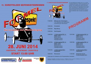 Flyer - 11. Dorstfelder Seifenkistenrennen für Toleranz und Verständigung am 28. Juni